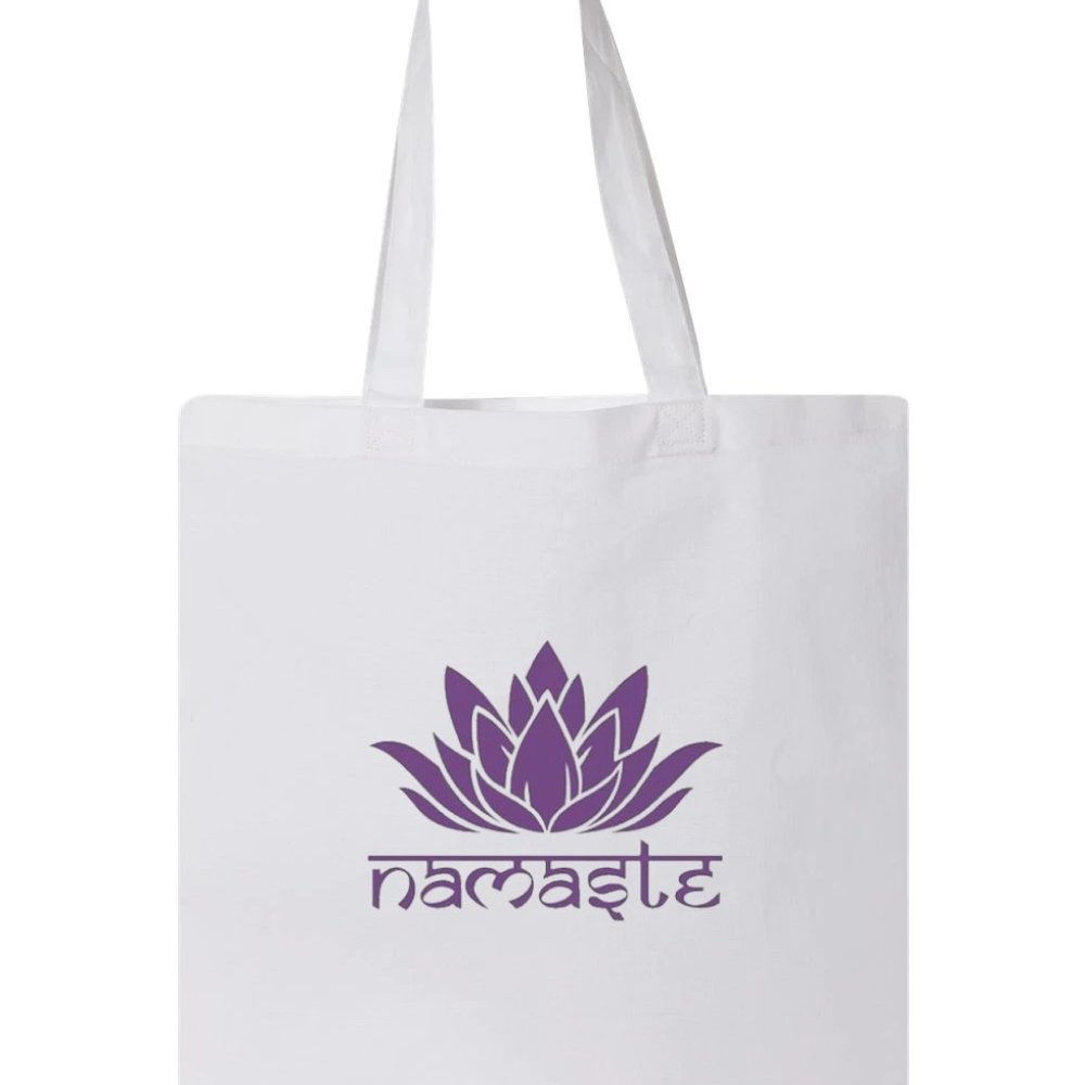 PURPLE LOTUS FLOWER NAMASTE MEDITATION